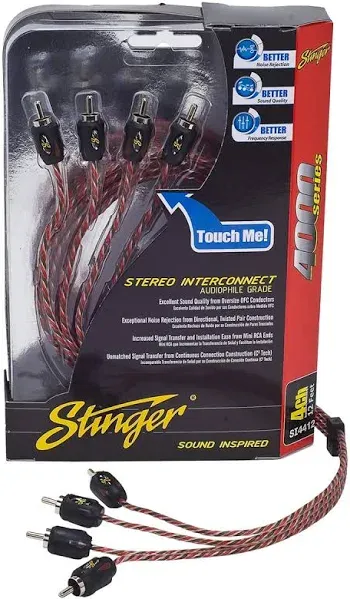 Stinger SI4417 17ft 4000 Series 4 Channel RCA's Directional Twisted