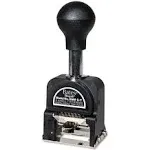 Bates 9806450 Royall Economy Numbering Machine, Six Wheels, Pre-Inked/Re-Inkable, Black