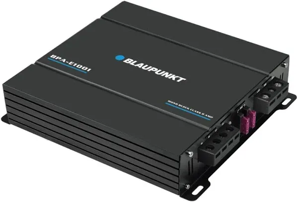 Blaupunkt BPA-E1001 Class D Monoblock Car Amplifier - 2000W Max Power, 1000W RMS at 1 Ohm, Compact Design