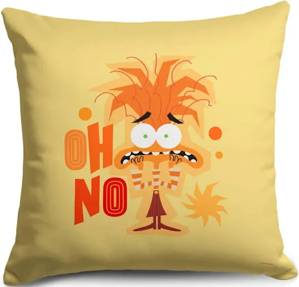 Disney Inside Out 2 Oh No Oh No Kids Printed Throw Pillow