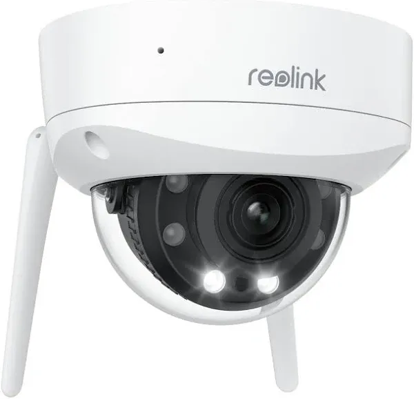 Reolink 4K Wi-Fi 6 IK10 Vandal-Proof Dome Security Camera, 2.4/5GHz Wifi, 120° Viewing Angle, Person/Vehicle/Animal Detection, Color Night Vision