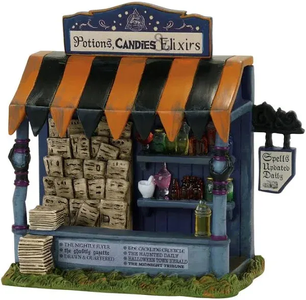 Dept 56 SPELLS AND POTIONS KIOSK Halloween Village Accessory 4057617 NEW IN BOX