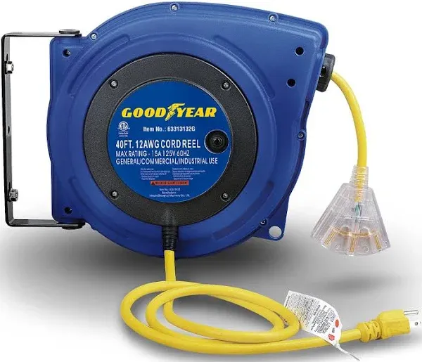 Goodyear 40 ft. Retractable Extension Cord Reel