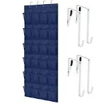 Gorilla Grip Over The Door Shoe Organizer, 24 Large Breathable Mesh Pockets, Space Saving Hanging Storage Holder, Closet Rack Hanger Holds Up to 40