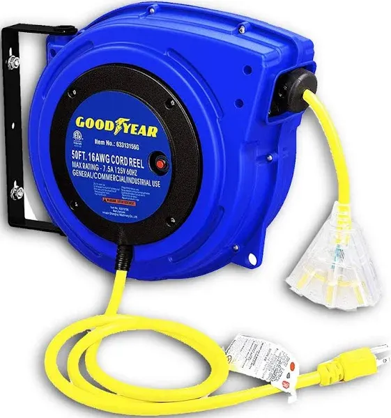 Goodyear Retractable Extension Cord Reel