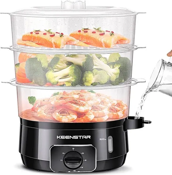 Cozeemax 3 Tier Electric Food Steamer