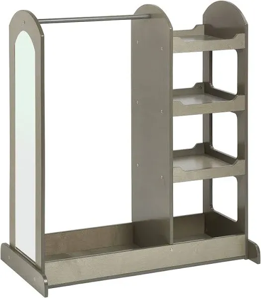 Dress Up Center With Mirror Costume Organizer Grey Wash