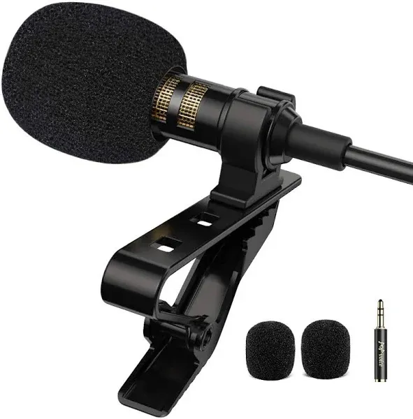 Lavalier Microphone–Omn<wbr/>idirectional Condenser Mic for iPhone &amp; Android Recording