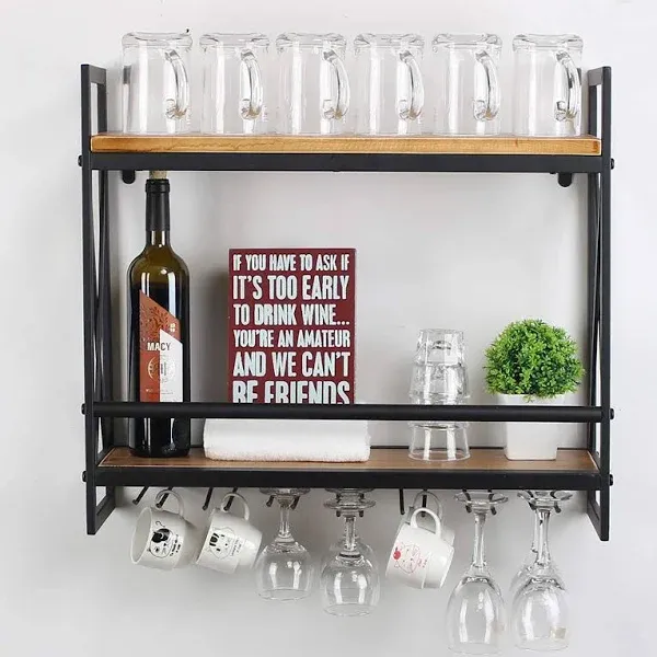 MBQQ Rustic Wall Mounted Wine Racks