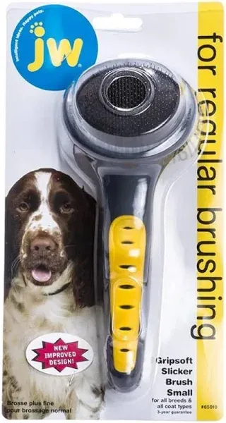 JW Pet Gripsoft Small Slicker Brush Soft Pin