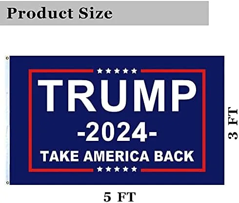 Donald Trump 2024 Flag - Take America Back Flag, 3x5FT, 2 PACKS. Re-Elect Trump outdoor indoor Decor1