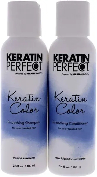 LOT 2 BOXES Keratin Perfect Color Duo Smoothing Shampoo Conditioner 3.4oz 