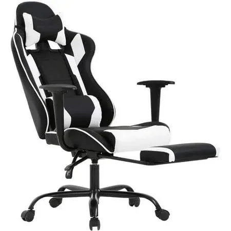 BestOffice White Office Chair High back Computer Racing Gaming Chair Ergonomic Chair