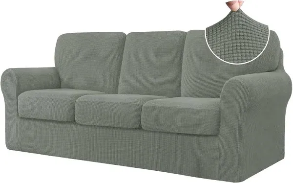 Modern Checkered 7-Piece Couch Covers for 3-Seat Sofas – Pet-Friendly Design