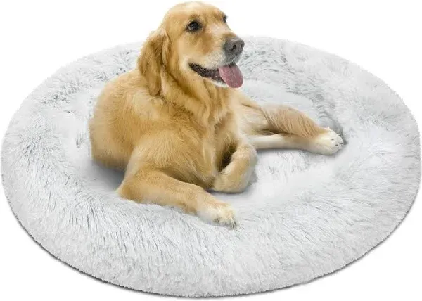 Friends Forever Coco Faux Fur Self Warming Indoor Round Donut Cuddler