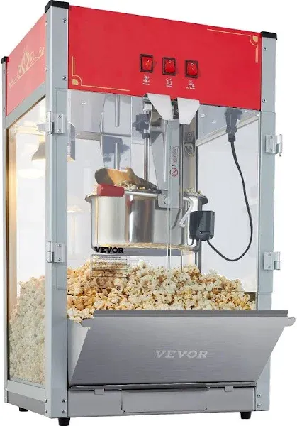 VEVOR Popcorn Machine 12 Oz Countertop Popcorn Maker 80 Cups