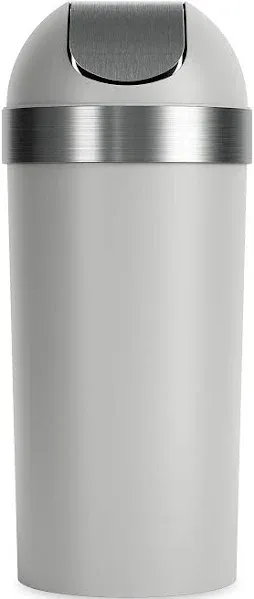 Venti 16 Gal. Trash Can with Swing Top Lid, Sand