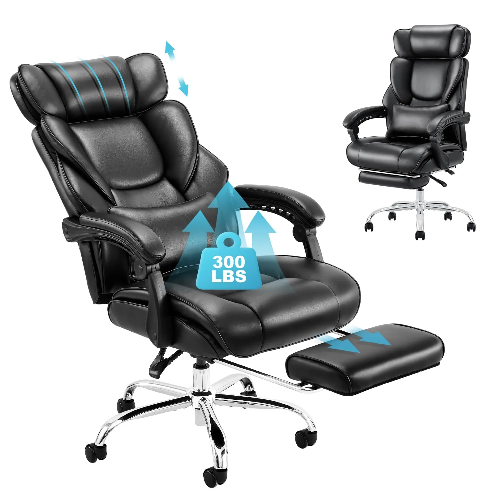 COLAMY Office Chair with Footrest