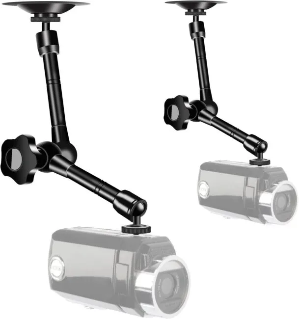 2 Pack Articulating Magic Arm Wall Mount Holder Stand Compatible with CCTV