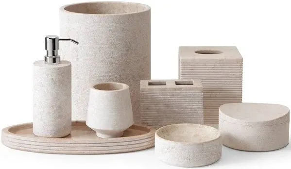 Pottery Barn Camilo Limestone Bathroom Accessories