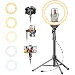 UBeesize 12 Ring Light with Tripod, Selfie Ring Light with 62 Tripod Stand, Light Ring for Video Recording&Live Streaming(YouTube, Instagram, Tik Tok