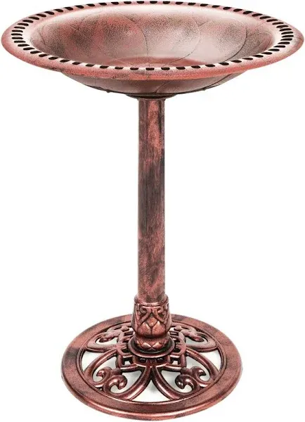 Best Choice Products 28in Vintage Outdoor Garden Bird Bath