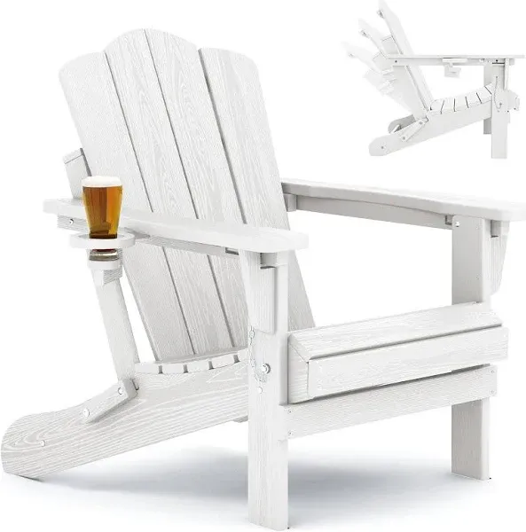 KINGYES HDPE Folding Adirondack Chair