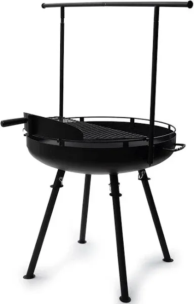 Barebones Cowboy Fire Pit Grill w/ Adjustable Legs