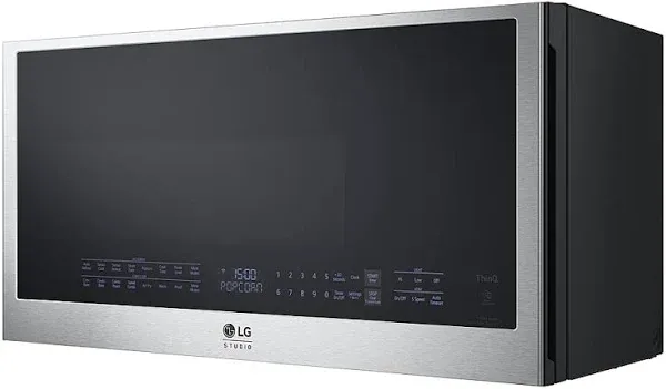 LG - Studio 1.7 Cu. ft. Convection Over-the-Range Microwave with Air Fry - Stainless Steel