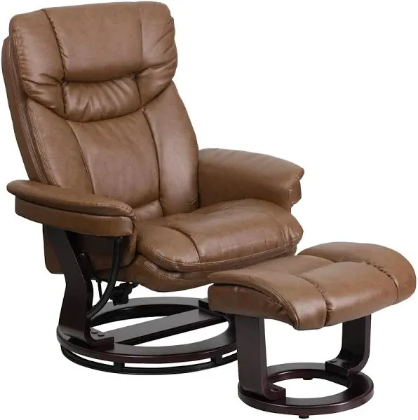 Flash Furniture Contemporary Recliner and Ottoman