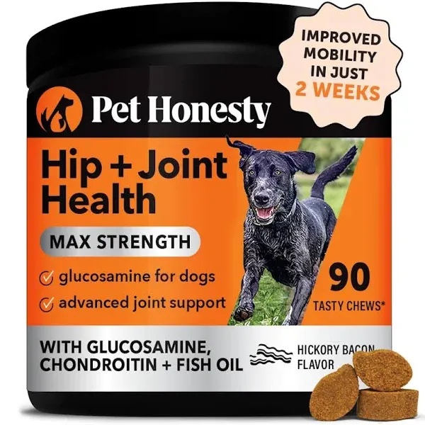 Pet Honesty Dog Hip &amp; Joint Health Support Max Strength 90 Chews Exp07/24+