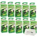 FUJIFILM QuickSnap Flash 400 Disposable 35mm Camera (10 Pack) Bonus Hand Strap + Quality Photo Microfiber Cloth