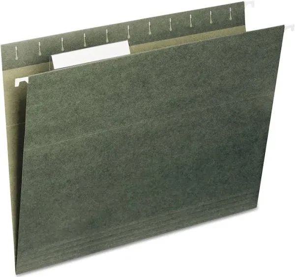 Hanging Folder, 1/3 Tab Cut, Letter, 25/BX,Standard Green