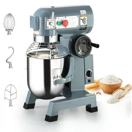 10Qt Food Mixer Commercial Stand Mixer with Tainless Steel Bowl 450W 3-Speed US