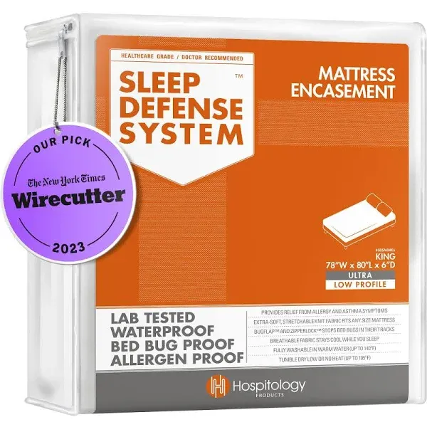 Zippered Mattress Encasement - Sleep Defense System - Twin - Waterproof - Stretc