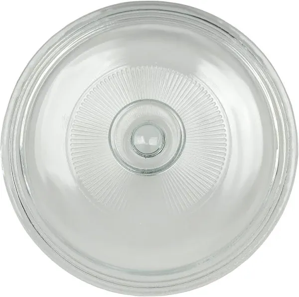 Corningware G-5c Fluted Round Clear Glass Lid Cover