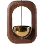 Magnetic Shopkeepers Bell Wood Doorbell Chime for Refrigerator, Room, Porch, Garden, Backyard, Restaurant,Door Chimes When Door Opens Housewarming Gift(Walnut)