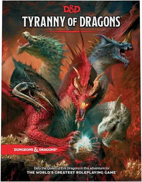 Tyranny of Dragons (D&D Adventure Book Combines Hoard of the Dragon Queen + The Rise of Tiamat)