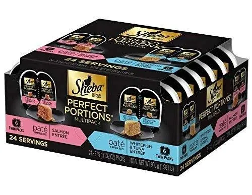 Sheba Perfect Portions Multipack Salmon and Whitefish &tuna Entrée Wet Cat Food