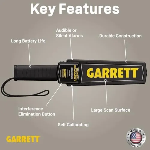 Garrett Superscanner Metal Detectors | Tactical Security Wands