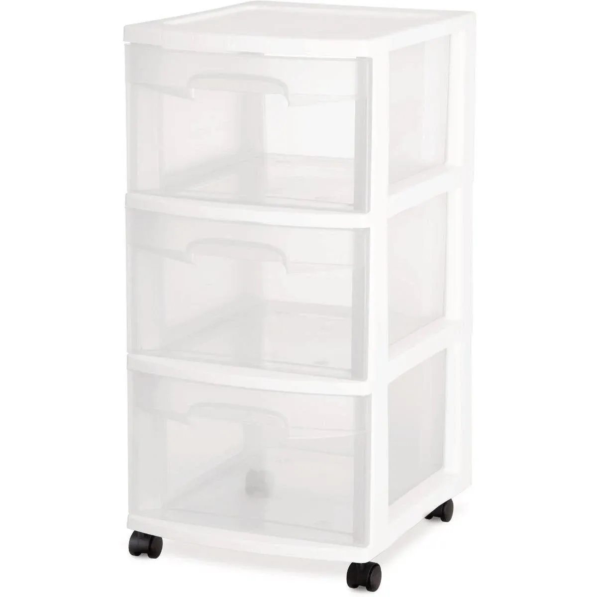 Sterilite 3-Drawer Cart, White