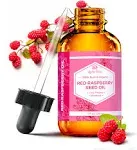 Red Raspberry Seed Oil by Leven Rose, 100% Organic, Natural for Face, Hands, Scars, and Breakouts 1 oz