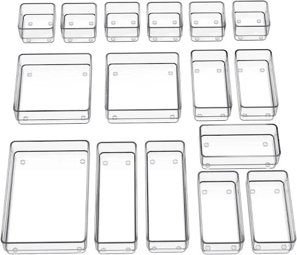 SMARTAKE 16-Piece Drawer Organizer