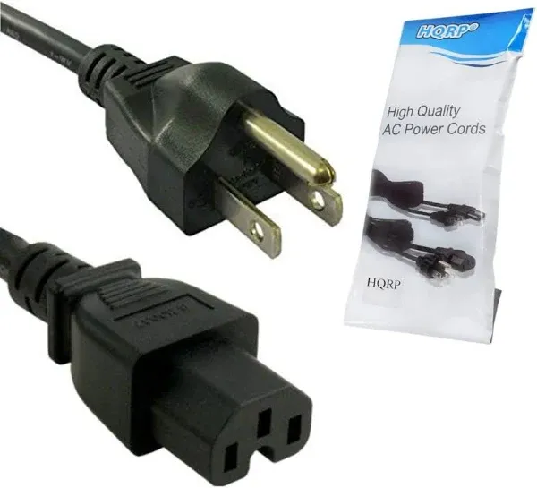 HQRP 6ft AC Power Cord Compatible with HP 8121-0973 Procurve 3500 Series Network Switch J8692A J8693A J9148A 2620 Mains Cable, Black