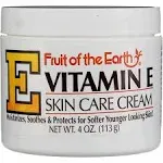 Fruit of The Earth Vitamin E Skin Care Cream 4 oz per Jar (8 Pack)