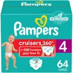 Pampers - Cruisers 360 Diapers, Size 4, 64 ct