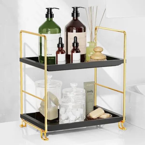 Fsyueyun 2-Tier Bathroom Counter Organizer, Small Bathroom Organizers and Storag