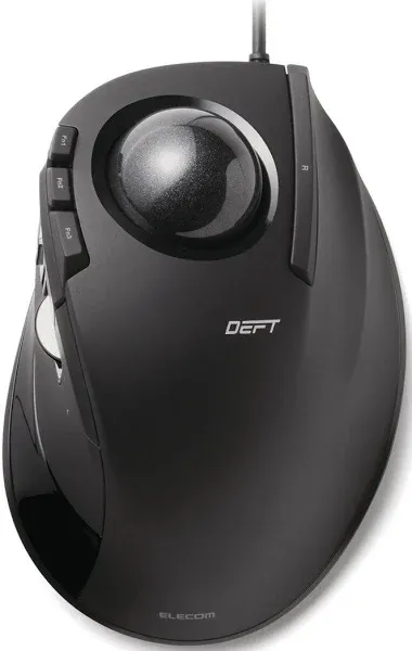 8 Button Black M-DT2URBK for Elecom Mouse Wired Trackball Index Finger