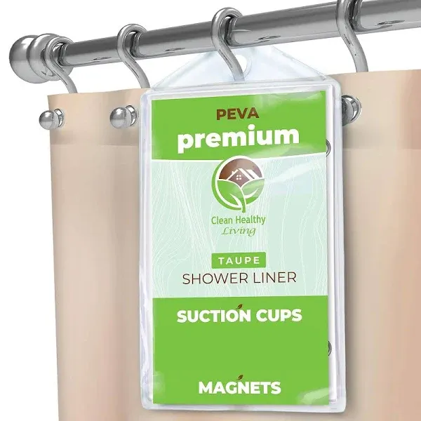 XL Heavy Duty PEVA Frost Shower Curtain Liner with Suction Cups 70 X 78 in. Long