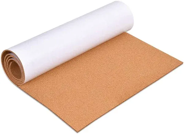 Self-Adhesive Cork Board Roll, 1/8&#034; Thick Cork Boards for Walls, 20&#034;X16&#034; Cork Bo